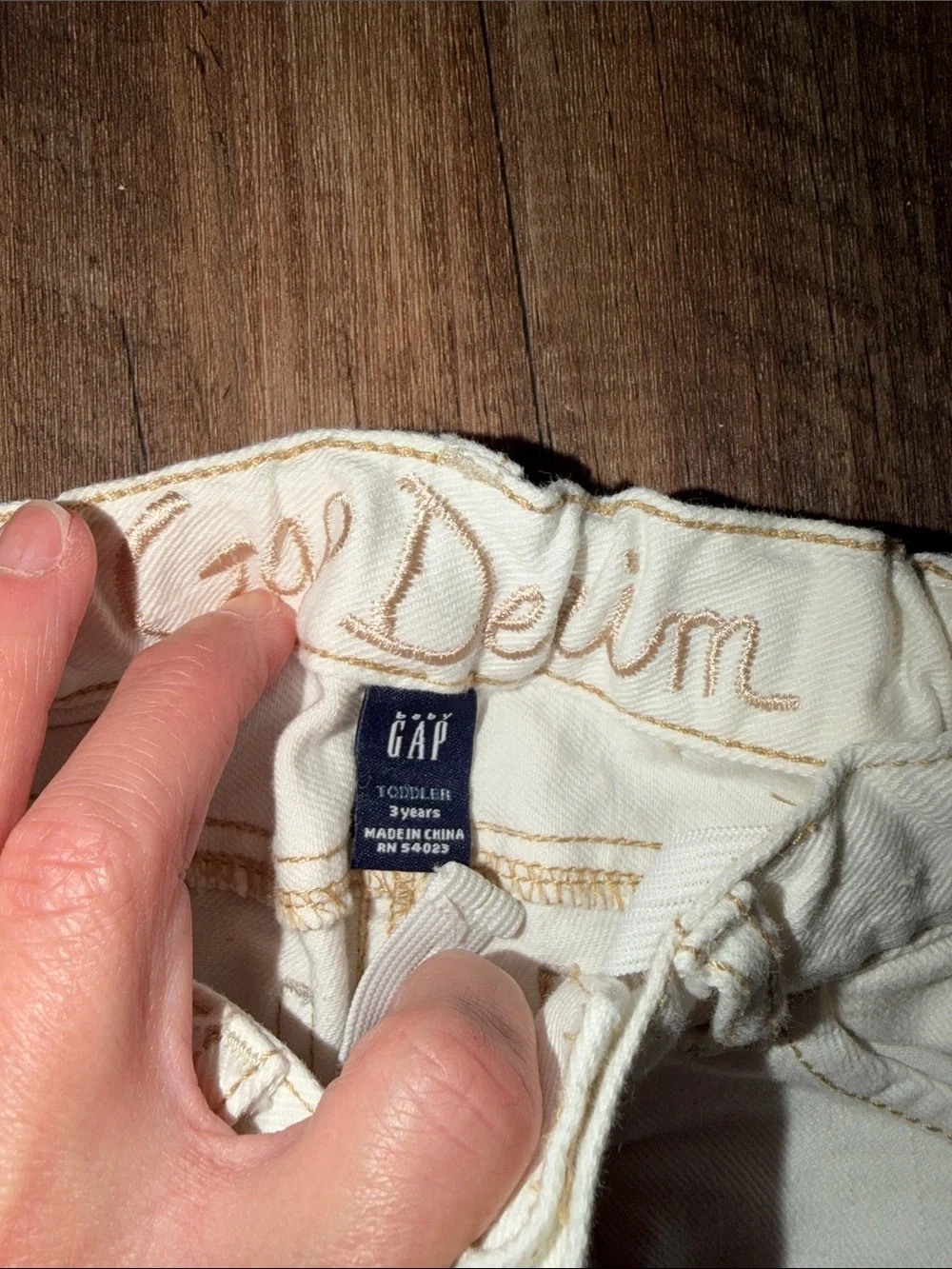 Gap Denim Girls White Jean Skirt size 3